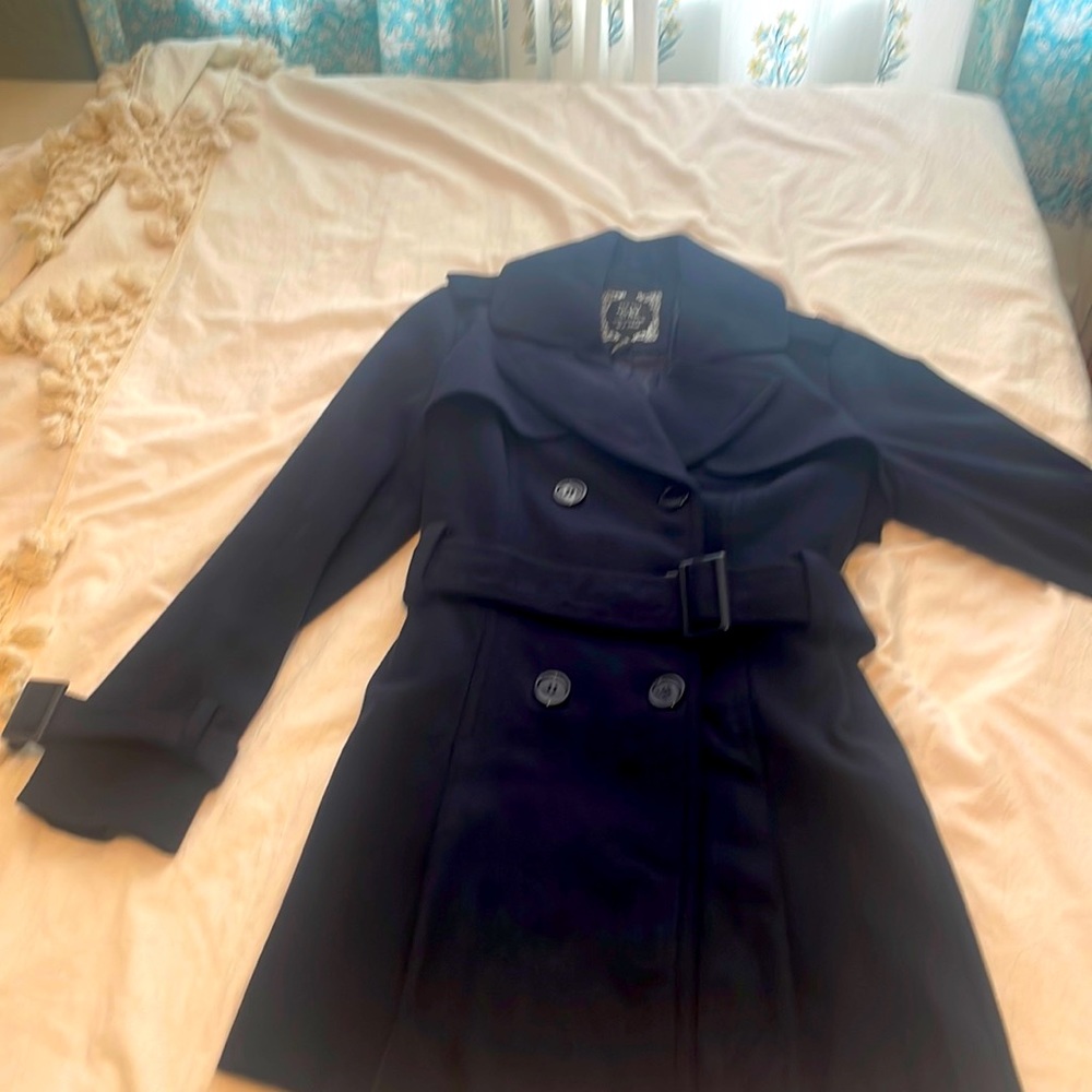 Blue Pea Coat for winter. Very warm.